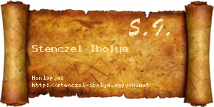Stenczel Ibolya névjegykártya